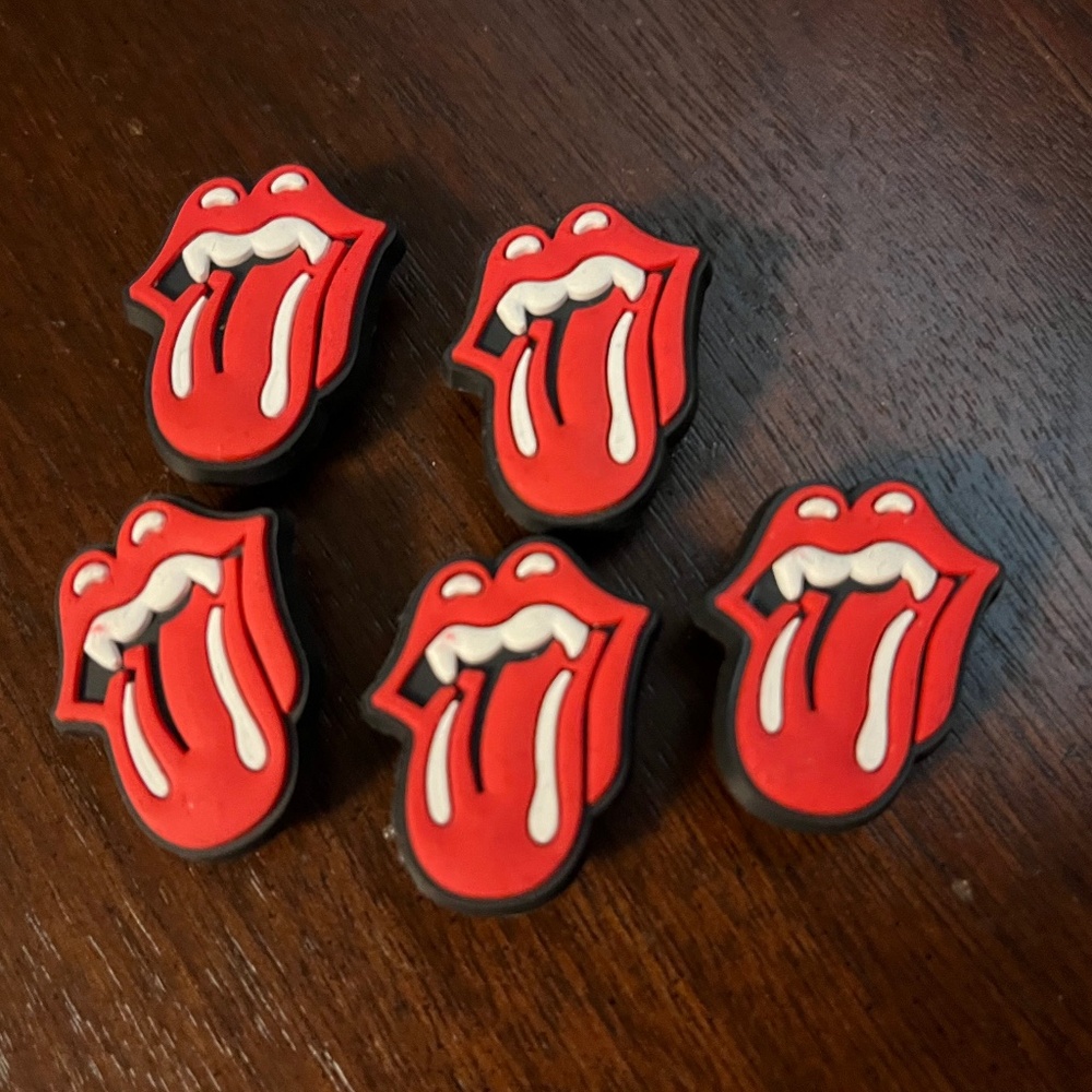 Set of Five band-logo shoe charms